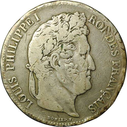 Монета 5 франков 1839 Франция
