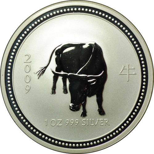 Монета 1 доллар 2007 Год быка Лунар 2009 Австралия