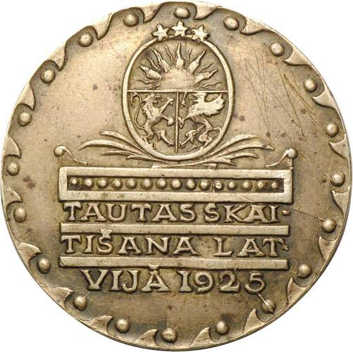 Жетон 2-я Перепись населения Латвии 1925