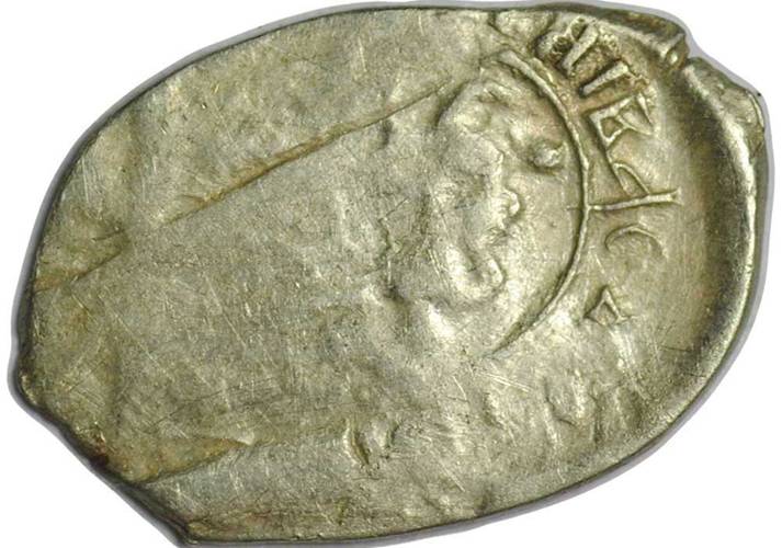 Монета Денга 1423 - 1425 Василий II Васильевич Темный Самсон / Сокольник Московское княжество