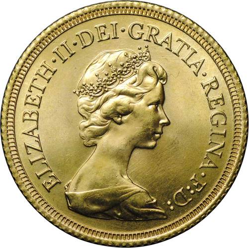 Монета 1 соверен (фунт) 1979 Великобритания