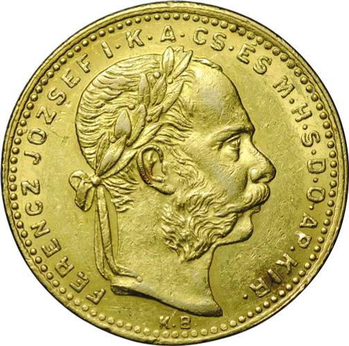 Монета 20 франков - 8 форинтов 1882 Венгрия