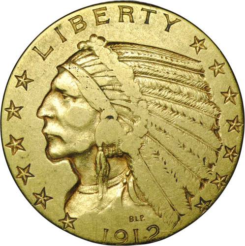 Монета 5 долларов 1912 Голова индейца США