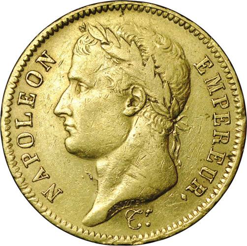 Монета 40 франков 1811 А Франция