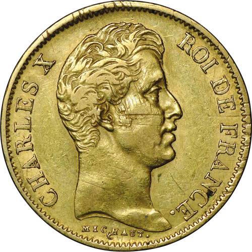 Монета 40 франков 1829 А Франция