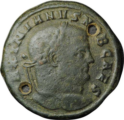 Монета Фоллис 293-311 Галерий Римская Империя