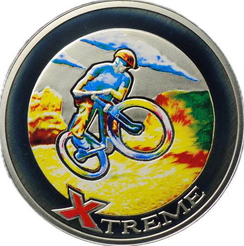 Монета 10 динар (динеров) 2007 Экстрим Горный велосипед Андорра