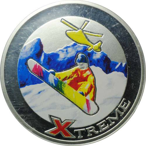 Монета 10 динар (динеров) 2007 Экстрим - Сноуборд Андорра