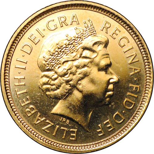 Монета 1/2 соверена (фунта) 2005 Великобритания