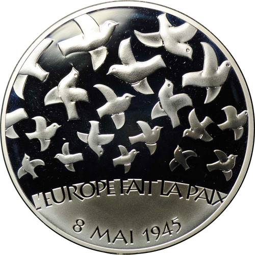 Монета 1,5 евро 2005 8 мая 1945 День победы 60 лет Франция