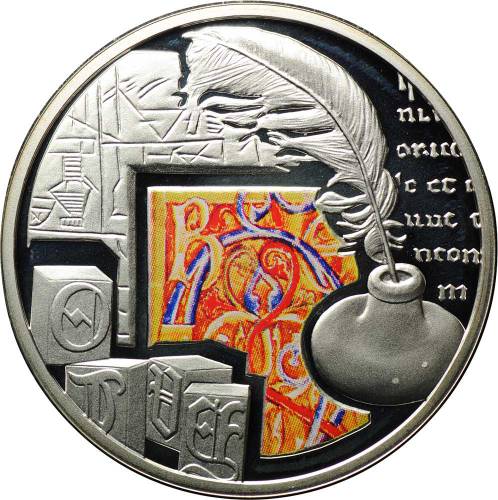 Монета 1 доллар 2011 Письменность Изобретения Ниуэ