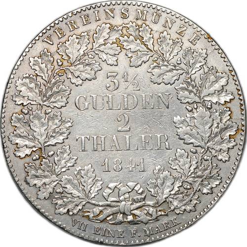 Монета 3 1/2 гульдена - 2 талера 1841 Франкфурт