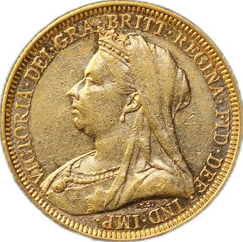 Монета 1 соверен (фунт) 1895 Великобритания