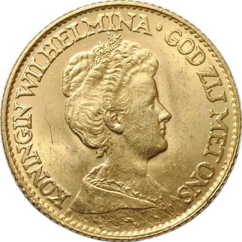 Монета 10 гульденов 1917 Нидерланды