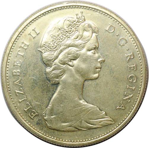 Монета 1 доллар 1965 Канада
