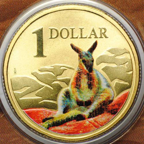 Монета 1 доллар 2008 Кенгуру Валлаби Rock Wallaby Австралия
