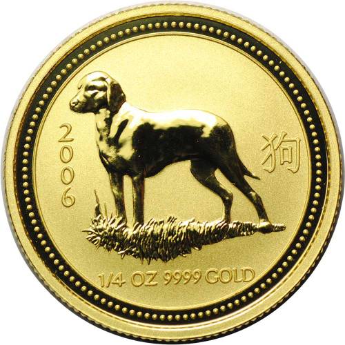 Монета 25 долларов 2006 Год собаки Лунар Австралия