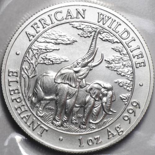 Монета 5000 квач 2003 Дикая природа Африки - Слоны Замбия