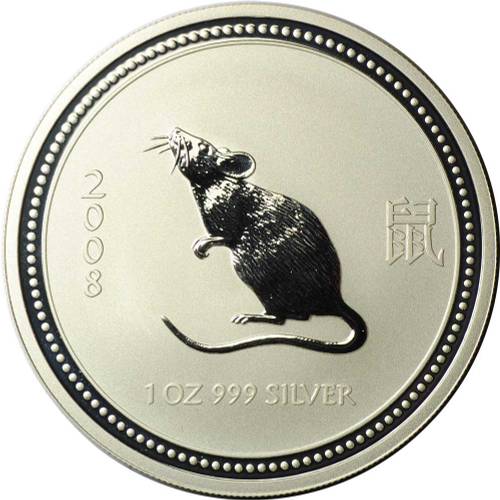 Монета 1 доллар 2008 Год Мыши/крысы Лунар Австралия