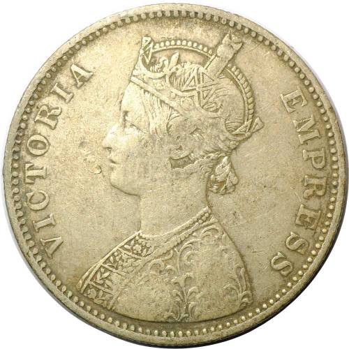 Монета 1 рупия 1881 Британская Индия