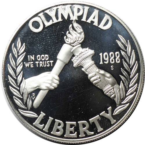 Монета 1 доллар 1988 S Олимпиада Сеул США