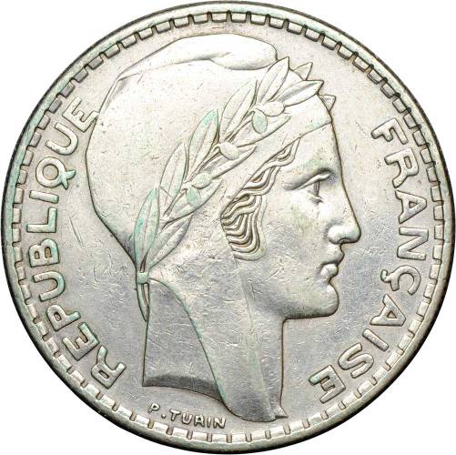Монета 20 франков 1938 Франция