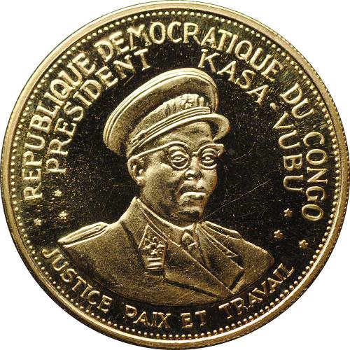 Монета 50 франков 1965 5 лет Независимости Конго