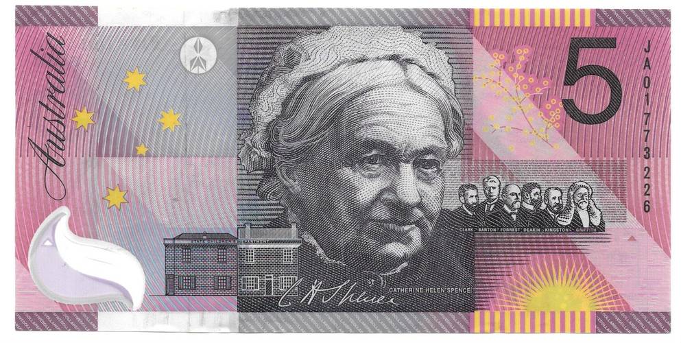 Банкнота 5 долларов 2001 Юбилей Конфедерации Австралия