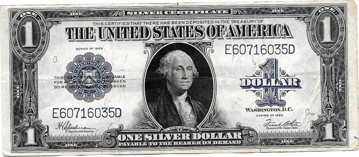 Банкнота 1 доллар 1923 Серебряный сертификат США 