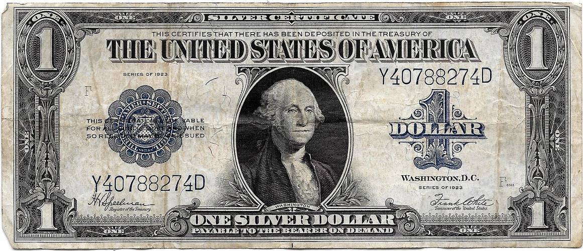 Банкнота 1 доллар 1923 Серебряный сертификат США 