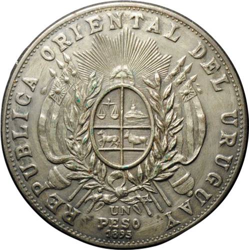 Медаль 50 лет Банку Уругвая 1915-1965 (1 песо 1895)