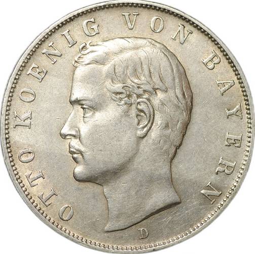 Монета 3 марки 1911 D Бавария Германия