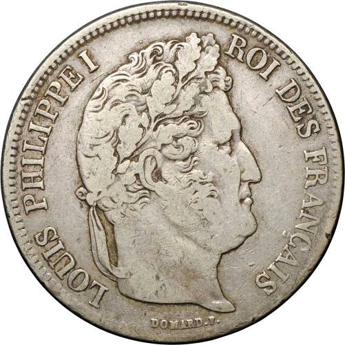 Монета 5 франков 1834 A Франция