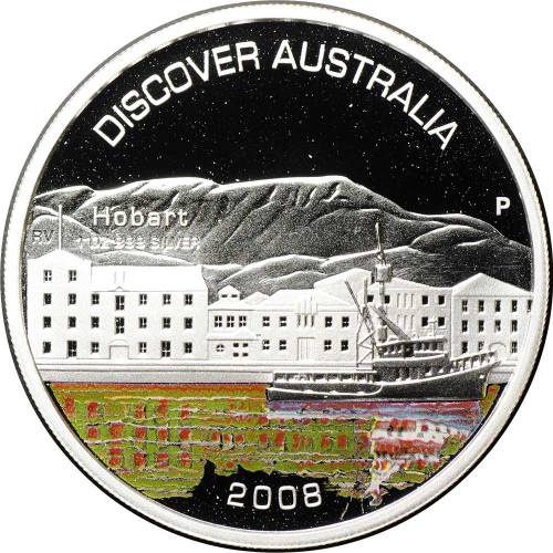 Монета 1 доллар 2008 Откройте Австралию - Хобарт