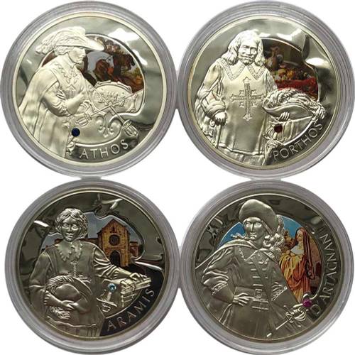 Набор 20 рублей 2009 Три мушкетера Беларусь 4 монеты