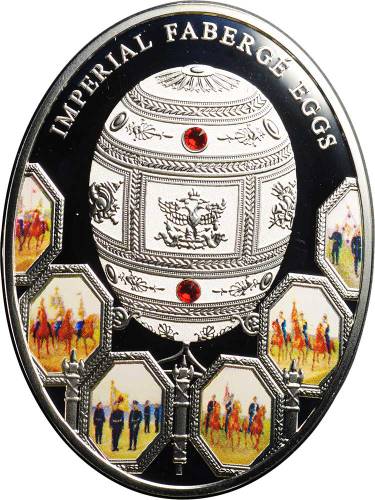Монета 2 доллара 2012 Яйца Фаберже - В память Отечественной войны 1812 Ниуэ