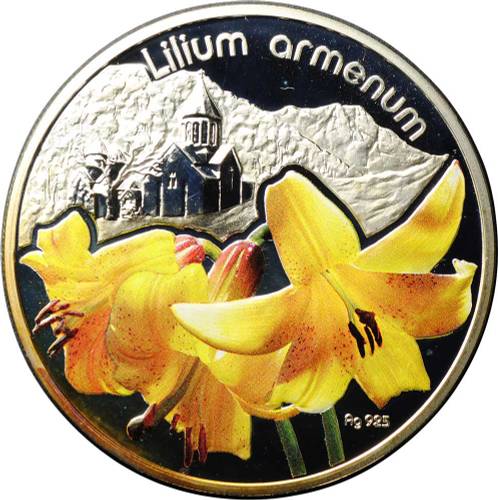 Монета 1 доллар 2012 Лилия армянская Ниуэ
