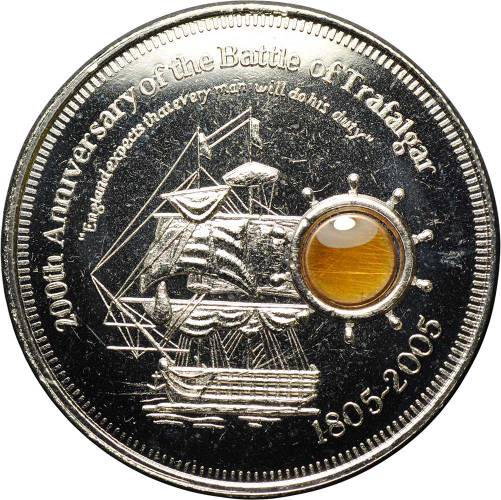 Монета 1 доллар 2005 200 лет Трафальгарскому сражению Острова Кука