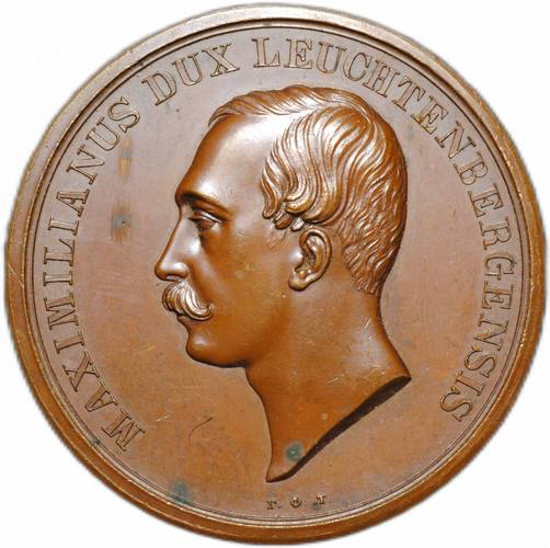 Медаль Смерть герцога лейхтенбергского Максимилиана MAXIMILIANUS DUX LEUCHTENBERGENSIS