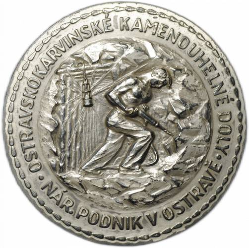 Медаль В честь 40 лет добросовестного труда на Остравско-Карвинских шахтах Чехословакия