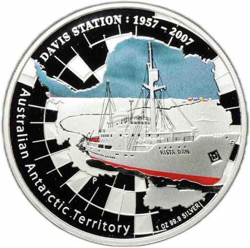 Монета 1 доллар 2007 Станция Дейвис Антарктическая территория Австралия