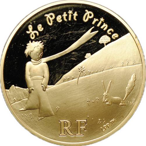 Монета 20 евро 2007 Маленький принц Франция