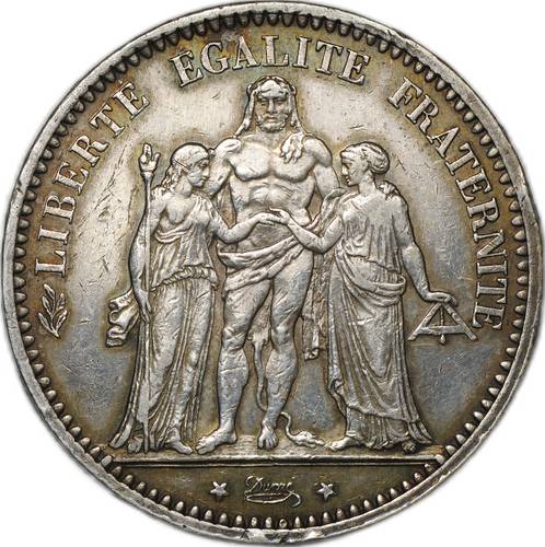Монета 5 франков 1873 A Франция