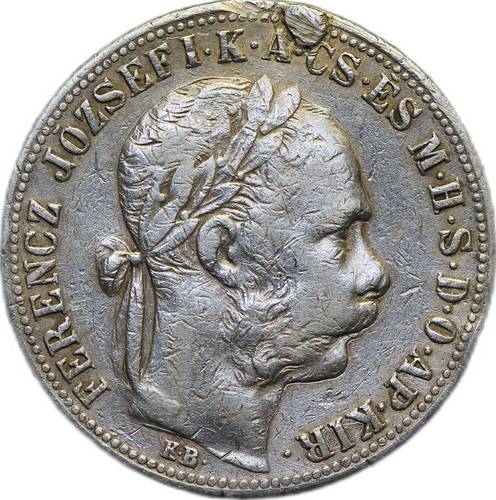 Монета 1 флорин 1883 Венгрия