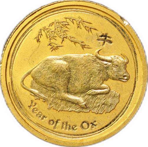 Монета 25 долларов 2009 Год быка Лунар Австралия