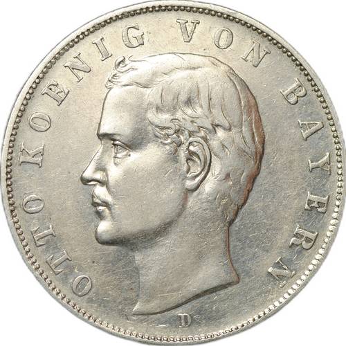 Монета 3 марки 1912 D Бавария Германия