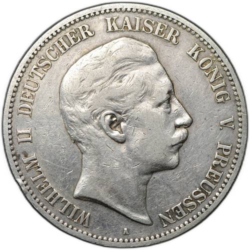 Монета 5 марок 1903 А Пруссия Германия