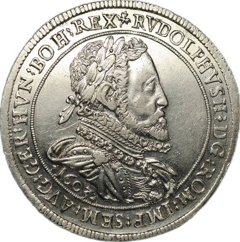 Монета 1 талер 1603 Рудольф II Габсбург Священная Римская империя