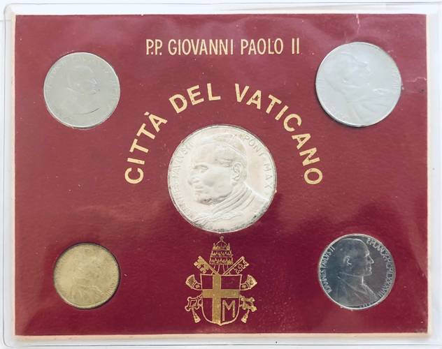 Набор монет 20, 50, 100 лир 1987-1988 Папа Иоанн Павел II Ватикан