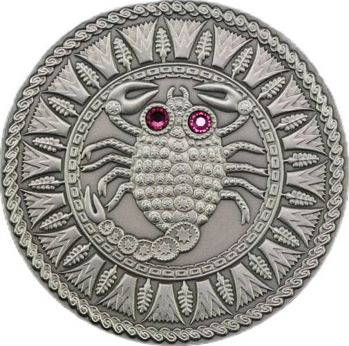 Монета 20 рублей 2009 Знаки зодиака - Скорпион Беларусь